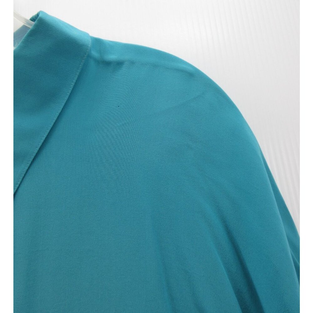 VINTAGE Fenn Wright & Manson Top Medium Large Silk Blouse Cropped * - Picture 5 of 14